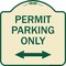 Signmission Permit Parking Bidirectional Arrow Heavy-Gauge Aluminum Architectural Sign, 18" x 18", TG-1818-23328 A-DES-TG-1818-23328 - alternate 1